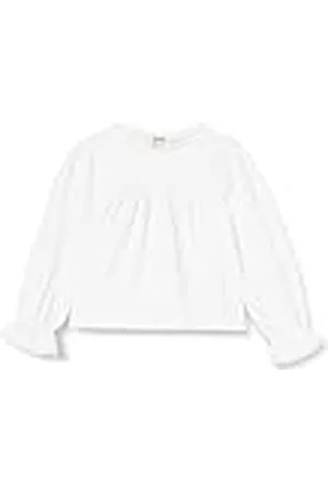 Koton Meisjes shirt detail lange mouwen ronde hals elastische manchetten blouse, , 6-7 Jaar