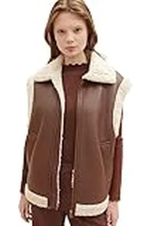 TOM TAILOR Shearling vest voor dames, , XL