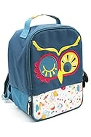 Les Deglingos LES DÉGLINGOS - Geïsoleerde lunchrugzak - 2 vakken voor kinderen - Astros de uil - Lunchtas voor picknick en snack - reizen - PEVA isolatie - 26 cm - , , Geïsoleerde rugzak voor kinderen