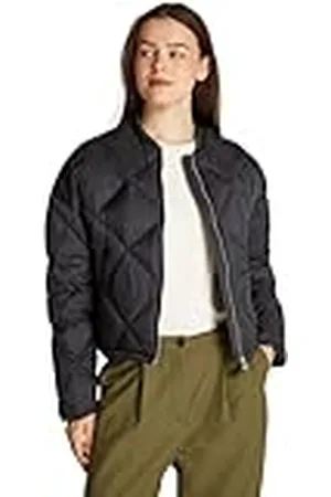 Tommy Hilfiger Dames CASUAL QUILTED DOWN BOMBER WW0WW44342 Puffer Jacket, Zwart, XXL, , XXL