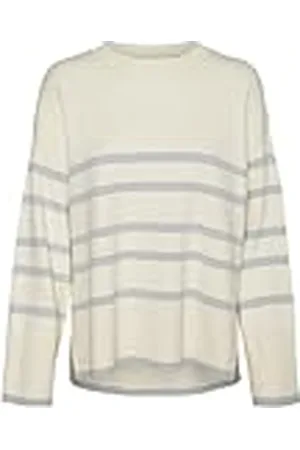 VERO MODA VMSABA LS O-Neck Stripe Pullover GA NOOS Vrouwelijke gebreide trui, Berk/Stripes: lgm, XXL