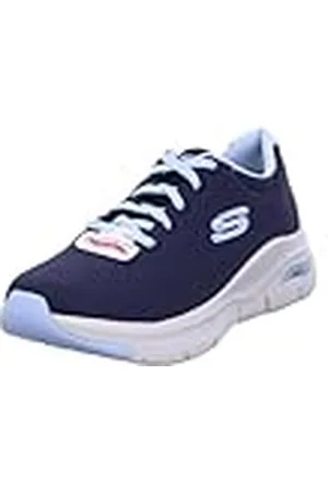 Skechers ARCH FIT BIG APPEAL dames Sneaker Low-Top Trainers, Marineblauw Gebreid Mesh Lt Blauwe Trim, 38 EU