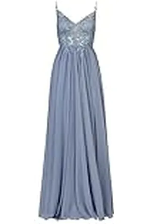 Kraimod Avondjurk van kant en chiffon, , 40
