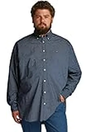 Tommy Hilfiger Dames BT-Flex POPLIN Polka DOT S-B MW0MW39062 L/S shirt, blauw, 5XL, Blauw (Night Sky/Multi Dot), 5XL grote maten