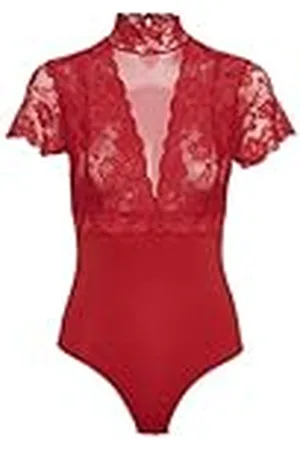 Pieces® Dames Pcsicca Ss High Neck Bodystocking Body, , M