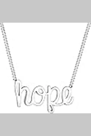 Elli Damesketting met hanger statement-opschrift 925 sterling 0104112114_45, 450, facetgeslepen., Zonder