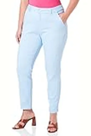 Kaffe Damesbroek Cropped Length Slim Fit Mid Rise Regular Waist Damesbroek, , 44
