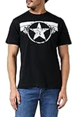 Marvel Captain America Cap Logo T-shirt voor heren, , M