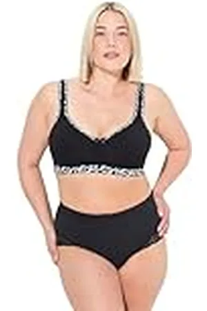 Ulla Popken Dames, grote maten, soft-beha, draadloos, katoen, , 90D