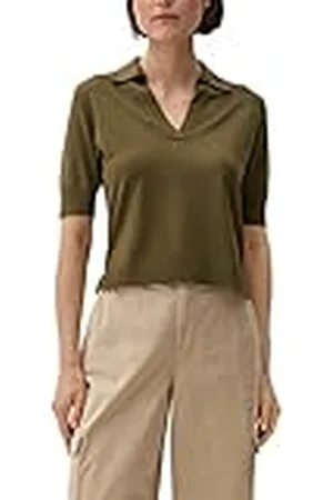 QS by s.Oliver Polokraag voor dames, pullover met polokraag, korte mouwen, , 36 EU, , 36