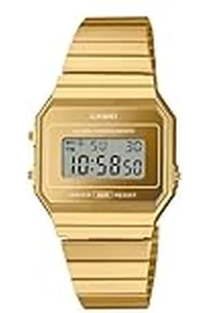 Casio Dames digitaal quartz horloge met roestvrij stalen band A700WEVG-9AEF, , Vintage