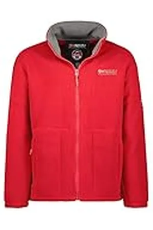 Geographical Norway Torleon Dikke fleece voor heren, warm, ritssluiting, sweatjas, winter, warm, zacht, sweatshirt met lange mouwen, ideaal voor herfst en winter ( , M), Rood