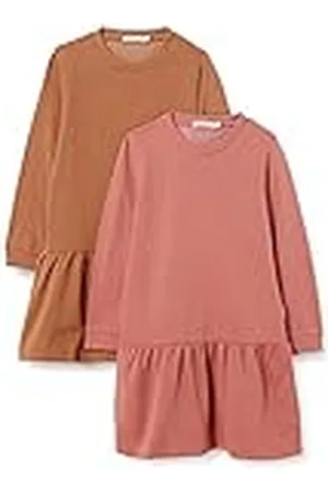Minymo Meisjes Sweat Dress LS (2-Pack) Tuniekshirt, Canyon Rose, 80, Meerkleurig