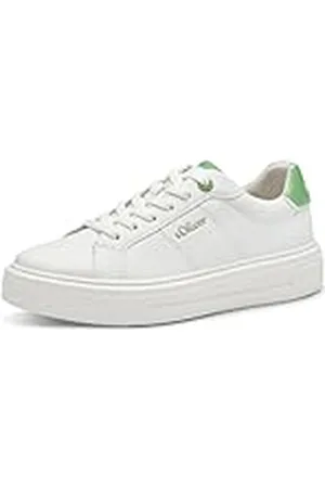 QS by s.Oliver Dames 5-23635-42 sneakers, wit/groen, 41 EU, , 41 EU