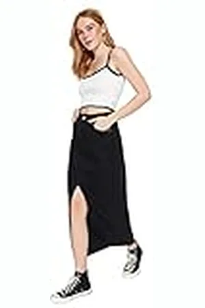 Trendyol Dames A-lijn Denim Rok, , 40, , 38