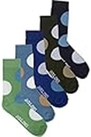 JACK & JONES Heren Jacbig Dot 5 Pack sokken, Navy Blazer/Pack: Silver Lake Blue-Kombu Green-Absinthe Green-Surf The Web, één maat, Navy Blazer/Pack: Silver Lake Blue - kombu green - absinthe green