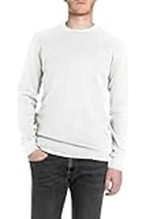 Replay Basic shirt met lange mouwen voor heren, ronde hals, , S