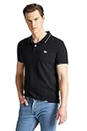 Lee T-shirt voor heren Pique Polo, zwart (zwart 01), XXXXX-Large