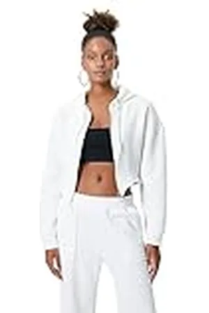 Koton Dames Hooded Zipper Long Sleeve Crop Sweatshirt, , M