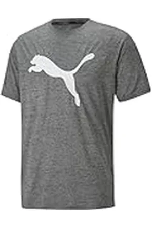PUMA Train Favorite Heather Cat Shirt voor heren, Black Heather, M