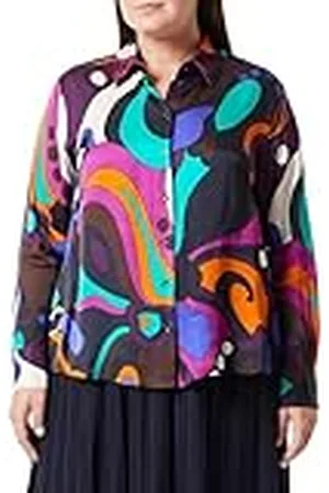 Seidensticker Damesblouse, modieuze blouse, regular fit, hemdblousekraag, lange mouwen, 100% viscose, , 46