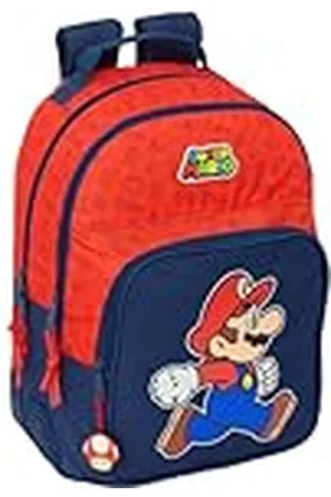 Safta Super Mario Trick schoolrugzak voor kinderen, ideaal voor kinderen van verschillende leeftijden, comfortabel en veelzijdig, kwaliteit en duurzaamheid, 32 x 15 x 42 cm, , M, Casual