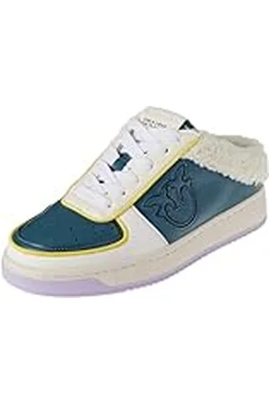 Pinko Gary Sneaker gerecycled PU, gymschoenen voor dames, BGU_wit/grijs/geel, 38 EU, , 38 EU