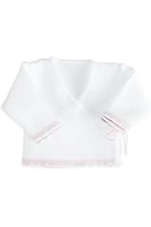 Trois Kilos Sept Babybeha van schuimstip - geboortevest met wikkeldoek - wit en roze schuim - uniseks - één maat 0/1 maand, , 0 M