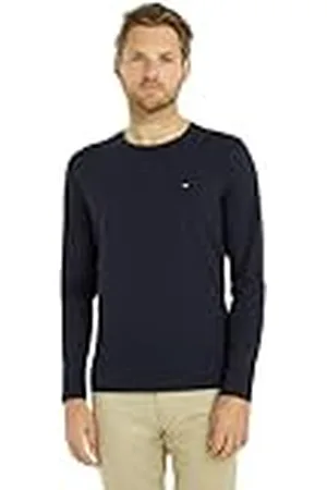 Tommy Hilfiger Heren T-shirt Stretch Slim Fit Long Sleeve Tee Mw0mw10804, , 3XL