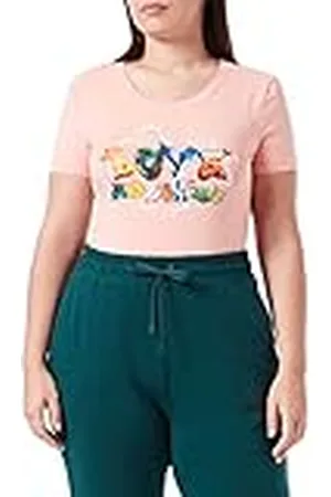 Moschino Dames nauwsluitende korte mouwen met graffiti-print T-shirt, , 46