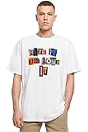 Mister Tee Upscale Unisex T-shirt Hate it or Love It Oversized Tee, uniseks T-shirt met opdruk, oversized fit, katoen - print T-shirt, grafisch T-shirt, , M
