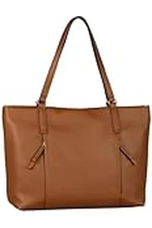 TOM TAILOR Bags Beca Shopper voor dames, schoudertas, ritssluiting, groot, cognac-bruin, , Essentieel