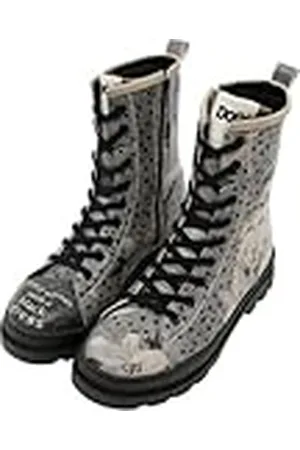 Dogo Dames Vegan Leer Lange Rits Laarzen - Zwarte Jurk Patroon-41, , 41 EU