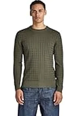 G-Star RAW Heren Table r Knit Sweater, Groen (dark Brons Green D167-6059), M