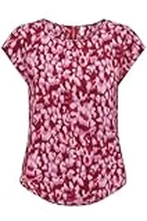 ONLY Dames Onlvic S/S Aop Top Noos Ptm, Lipstick Red/Aop:city Leo, 36, , 36