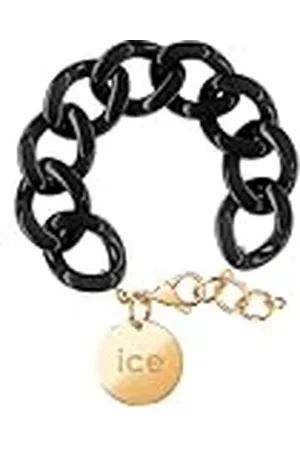Ice-Watch ICE - Jewellery - Chain bracelet - Black - Zwarte XL mesh armband voor vrouwen met een gouden medaille (020354)