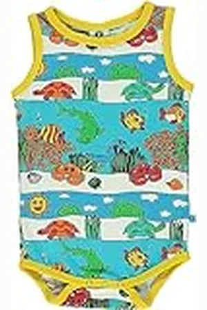 Småfolk Baby Jongens Mouwloos Body met Onderwater Landschap Baby en Peuters Costumes, , 62, , 62 cm