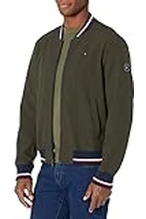 Tommy Hilfiger Lichte Varsity bomberjack voor heren, ribgebreid, , XXL