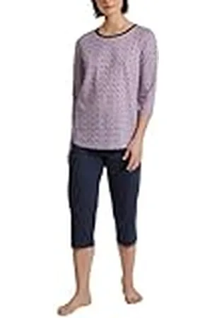 Calida Lovely Nights 3/4-pyjama voor dames, van 100% biologisch katoen, met stof beklede elastische tailleband, , 36/38