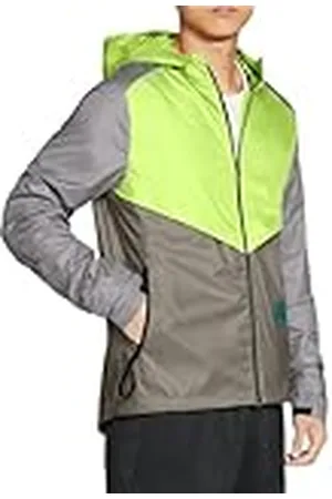 Nike Windrunner Trail Running Jacket voor heren (Small, Light Lemon Twist/Moon Fossil/College Grey/Bright Spruce), XL, , XL