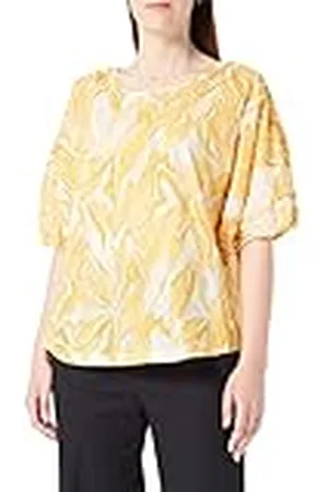 Taifun Dames 360338-11106 blouse, gouden cumin patroon, 38, , 38