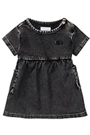 Noppies Baby Babymeisjesjurk met korte mouwen Akola kinderjurk, grijs denim-P328, 62
