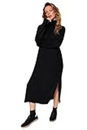 Trendyol Damesjurk, rechte midi-jurk met lange mouwen, casual, oversized, , S