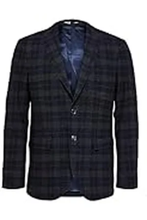 SELECTED Herenblazer met één rij, geruit, , 48