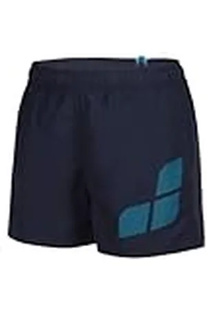 Arena Jongens Logo R Beach Shorts Navy-Turquoise, , 14-15 Jaren