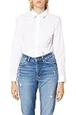 Seidensticker Damesblouse - City blouse - hemdblouse - regular fit - lange mouwen - uni - 100% katoen, , 50 NL
