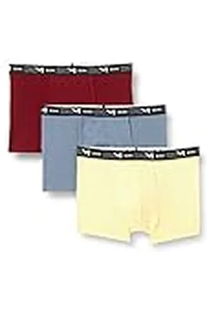 Dim Boxershorts voor heren, katoen, stretch, ademend, optimale grip, 3 stuks, Citroengras/verbrand rood/muisgrijs, XL