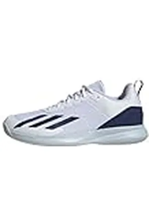 adidas Heren Courtflash Speed Tennis Shoes, Cloud White/Dark Blue/Halo Blue, 40 EU