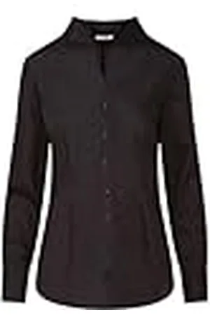 Seidensticker Damesblouse - City blouse - strijkvrij - kelkkraag blouse - slim fit - lange mouwen - 100% katoen, , 32