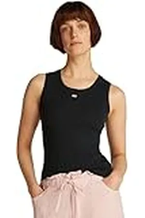 Tommy Hilfiger Dames TJW ESSENTIAL RIB TANK EXT Overige T-shirts, zwart, XXL, , XXL